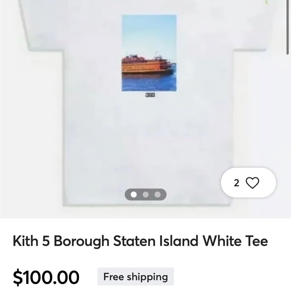 Kith 5 Borough Staten Island Tee FW20 size Large